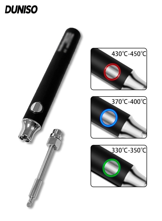 DUNISO Soldering Iron Kit,LED Digital Solder Iron Soldering Gun Kit,Wireless Portable Soldering Iron,3-Speed Temperature Adjustable 330-450℃,Easy to Use,for Welding Circuit Board, Appliance Repair - Image 1